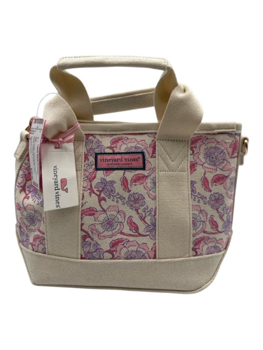 Vineyard vines Cream, Pink, Purple Canvas Floral Crossbody Strap Incl Tote Bag Cream, Pink, Purple / S