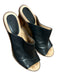 Madewell Shoe Size 9 Black & Brown Leather Block Heel Peep Toe Slip On Shoes Black & Brown / 9