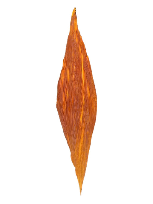 Hermes Orange & Brown Silk Pleated Rhombus Stretch Trim Detail scarf Orange & Brown / M