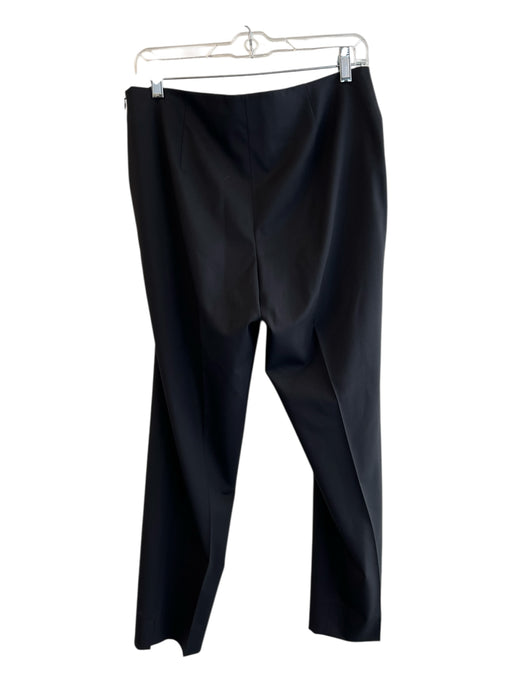 Lafayette Size 10 Black Virgin Wool Side Zippers Straight Leg Dress Pants Pants Black / 10