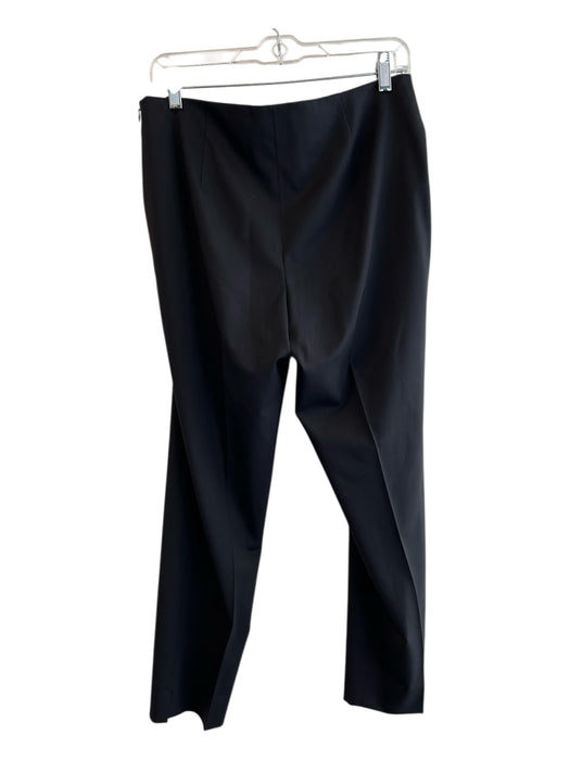 Lafayette Size 10 Black Virgin Wool Side Zippers Straight Leg Dress Pants Pants Black / 10