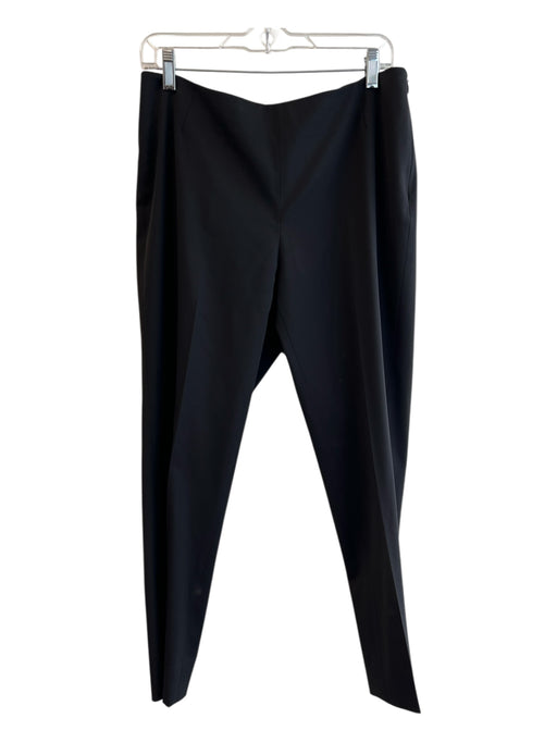 Lafayette Size 10 Black Virgin Wool Side Zippers Straight Leg Dress Pants Pants Black / 10