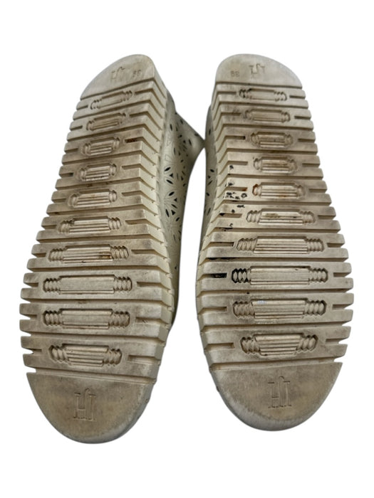 Ilse Jacobsen Shoe Size 39 Gold & White Leather Perforated Platform Shoes Gold & White / 39