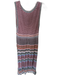 Aldomartins Size MP Pink & Black Polyester Sleeveless Knit Slip Maxi Dress Pink & Black / MP