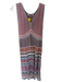 Aldomartins Size MP Pink & Black Polyester Sleeveless Knit Slip Maxi Dress Pink & Black / MP