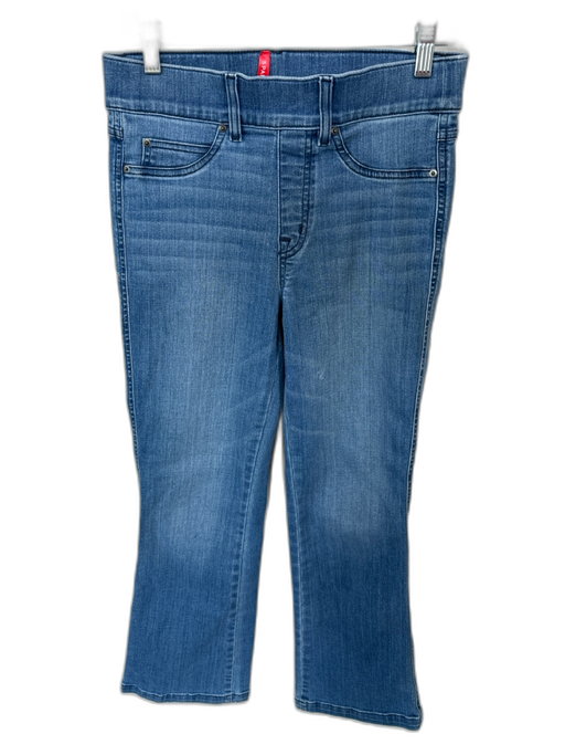 Spanx Size S Med Light Wash Cotton Blend Elastic Waist Boot Cut Jeans Med Light Wash / S