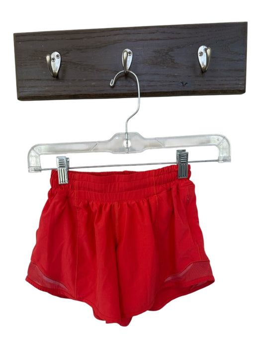 Lululemon Size 0T Orange Recycled Polyester Blend Elastic Waist Athletic Shorts Orange / 0T