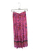 Pinch Size XS Pink & Teal Polyester Drawstring Botanical Maxi Skirt Pink & Teal / XS