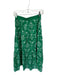 Pinch Size S Green & Cream Cotton Elastic Waist Embroidered Flowers Maxi Skirt Green & Cream / S