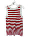 Mable Size S Red & White Terry Cloth Sleeveless Striped Dress Red & White / S