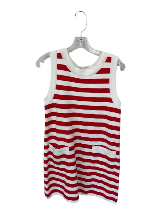 Mable Size S Red & White Terry Cloth Sleeveless Striped Dress Red & White / S
