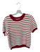 Pinch Size XS Cream & Red Cotton Blend Short Sleeve Knit Striped Top Cream & Red / XS