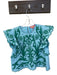 THML Size XS Blue & Green Cotton Short Sleeve Embroidered Flowers Top Blue & Green / XS