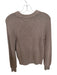 Evereve Size XS Taupe Cotton Blend Knit Crew Neck Long Sleeve Sweater Taupe / XS