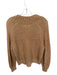 By Anthropologie Size S Ginger Brown Wool Blend Crochet V Neck Sweater Ginger Brown / S