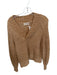 By Anthropologie Size S Ginger Brown Wool Blend Crochet V Neck Sweater Ginger Brown / S