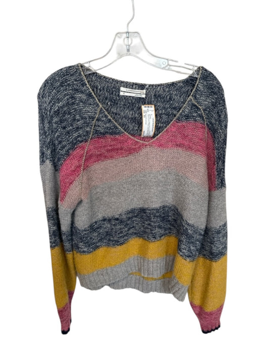 By Anthropologie Size XS Blue, Pink, & Yellow Print Acrylic & Nylon Sweater Blue, Pink, & Yellow Print / XS