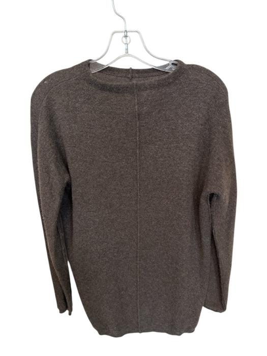 Kinross Size XS Brown Cashmere Crew Neck Long Sleeve Sweater Brown / XS