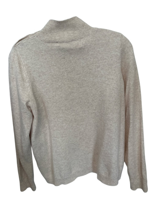 Berenice Size S Cream Wool & Cashmere Turtle Neck Button Detail Sweater Cream / S