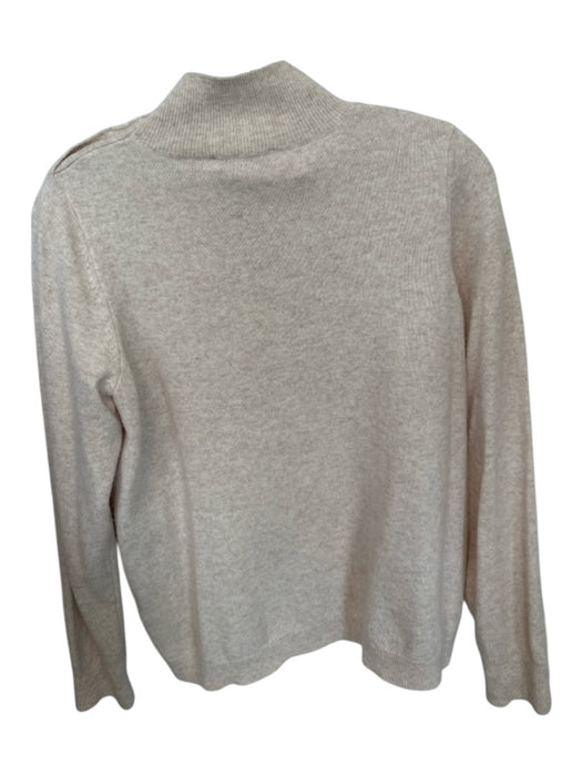 Berenice Size S Cream Wool & Cashmere Turtle Neck Button Detail Sweater Cream / S