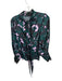 Crosby Size XS Green & Purple Polyester & Spandex Turtle Neck Tie Neck Top Green & Purple / XS