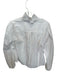 Love The Label Size XS White Cotton 1/4 Button Long Sleeve Ruffle collar Top White / XS
