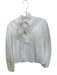 Love The Label Size XS White Cotton 1/4 Button Long Sleeve Ruffle collar Top White / XS