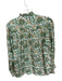 Oliphant Size XS Green & Gold Cotton Botanical Button Up Pleat Detail Top Green & Gold / XS