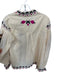 Farm Rio Size XS White & Pink Cotton Abstract scallop collar Button Up Top White & Pink / XS