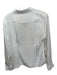 The Noli Shop Size M Pearl Polyester Button Up Collared Panel Detail Top Pearl / M