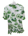 Isla Payal Size XS Green & White Cotton countryside Collar Short Sleeve Dress Green & White / XS