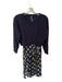 Anthropologie Size S Indigo & White Viscose Diamond Sweater Long Sleeve Dress Indigo & White / S