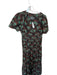 By Anthropologie Size Petite Brown & Teal Cotton Cinched Waist V Neck clip Dress Brown & Teal / Petite