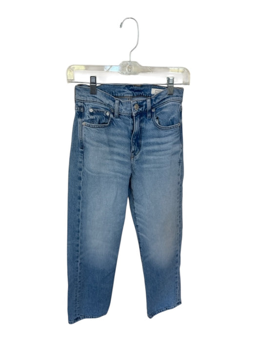 AYR Size 24 Light Wash Denim Cropped Straight Leg Belt loops Zip Jeans Light Wash / 24
