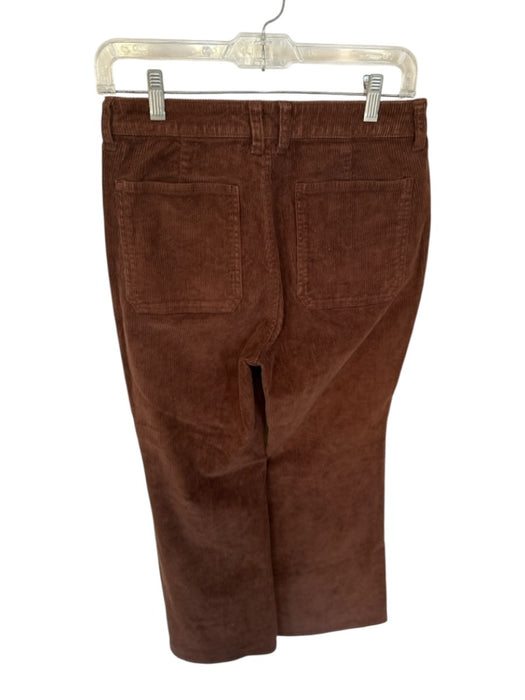 J Crew Size 27P Brown Cotton Corduroy Ribbed Flare High Waist Pants Brown / 27P