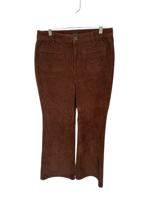 J Crew Size 27P Brown Cotton Corduroy Ribbed Flare High Waist Pants Brown / 27P