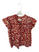 Sea New York Size XS Red & White Cotton Tie Floral Cap Sleeve Trim Top Red & White / XS