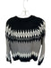 J Crew Size S Black & White & Gey Fair Isle Chunky Knit Long Sleeve Sweater Black & White & Gey / S