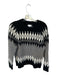 J Crew Size S Black & White & Gey Fair Isle Chunky Knit Long Sleeve Sweater Black & White & Gey / S