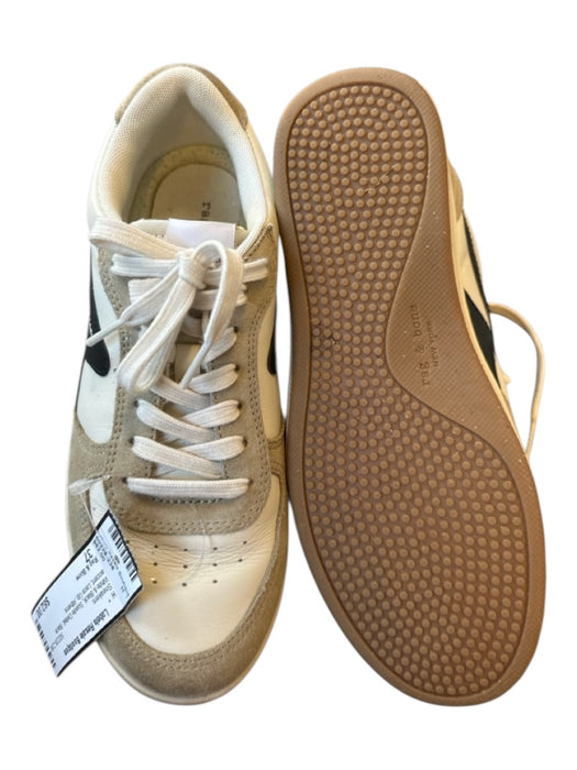 Rag & Bone Shoe Size 37 White & Black Suede Detail Black accent Lace Up Sneakers White & Black / 37
