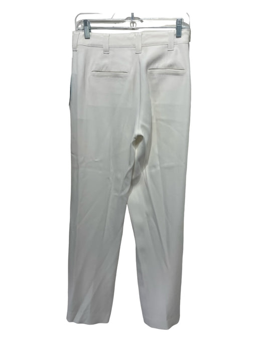 A.L.C. Size 4 White Viscose Ankle Slit Flare Mid Rise Pants White / 4