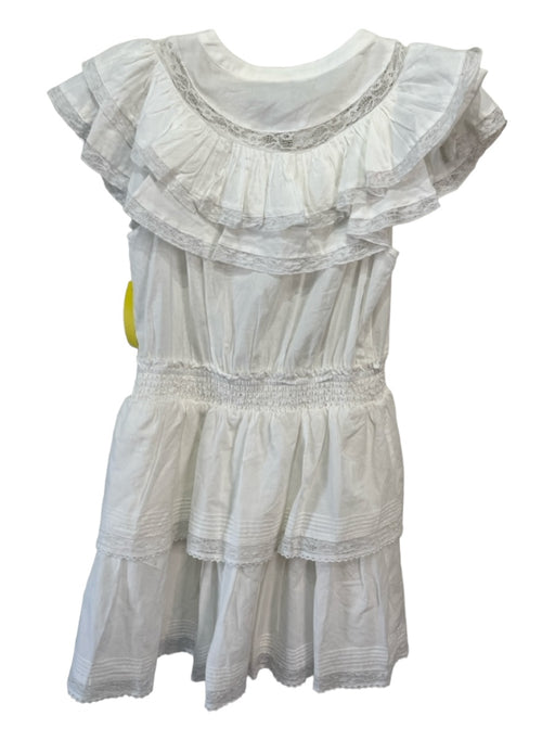 Target Collab Size S White Cotton Lace Detail Ruffle Button Detail Dress White / S
