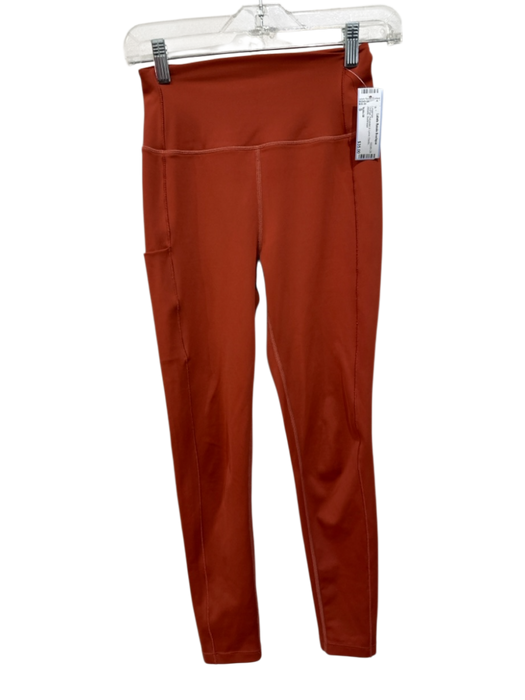 Splits 59 Size S Orange Polyester & Lycra Elastic Athletic Leggings Orange / S