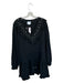 Sundays Size M Black & Pearl Polyester Blend Faux Pearls Ruffles Dress Black & Pearl / M