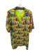 Emily McCarthy Size L Yellow & Multi Cotton Blend Long Balloon Sleeve Dress Yellow & Multi / L