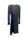 Chloe Size S Navy blue & silver Viscose Blend Metallic Thread Wrap Midi Dress Navy blue & silver / S