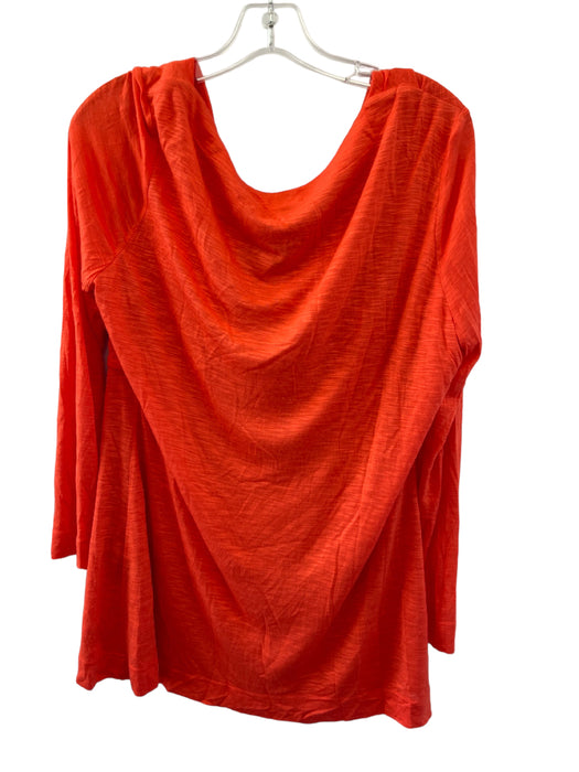 Hilton Hollis Size XL coral Rayon Long Sleeve Off Shoulder Dress coral / XL