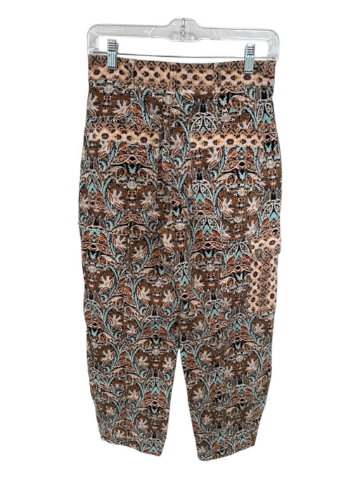 By Anthropologie Size 4 Tan & blue Corduroy High Waist Kaleidoscope Pants Tan & blue / 4