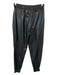 BlankNYC Size 26 Black Vegan Leather Drawstring Jogger Pants Black / 26