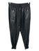 BlankNYC Size 26 Black Vegan Leather Drawstring Jogger Pants Black / 26